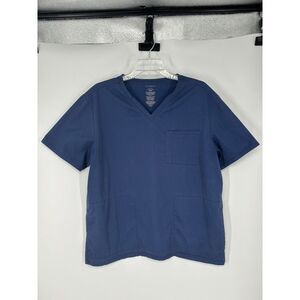 Jaanuu One Pocket Scrub Top Womens Large J86010 Navy Blue ESBC V Neck Pullover L